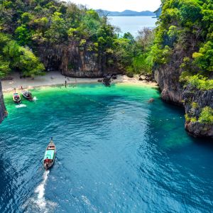 Aerial view of Lao Lading island in Krabi, Thailand