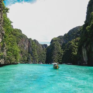 Pileh lagoon in Phi Phi Leh island, Famous place snorkel, Andaman sea, Krabi, phuket, Travel in your dream Thailand, Beautiful destination place Asia, Summer holiday outdoor vacation trip