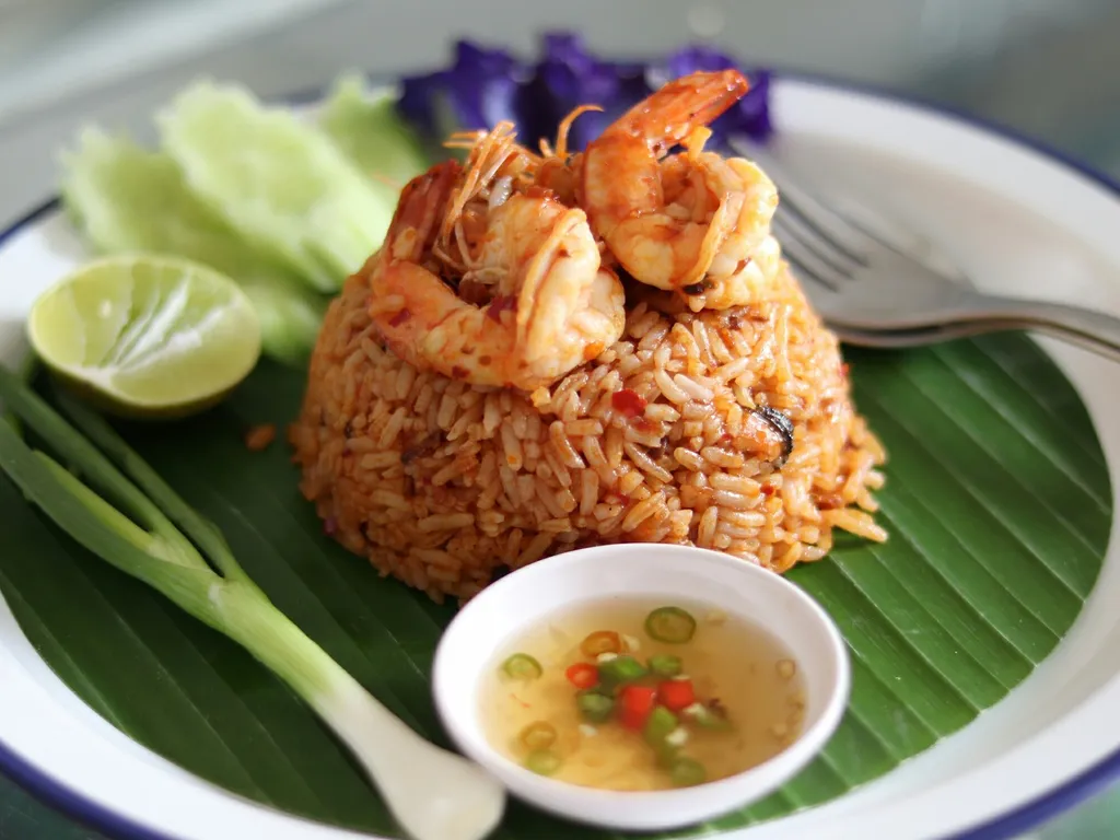 cheerler fried rice with shrimp soup